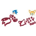 Ver imagem 2 de Kit 2 Cortadores Pasta Festa Infantil Game Personagem Ouriço Sonic e Raposa Tails:4,5cm
