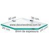 Prateleira de canto em vidro chanfrada 30x30 com suporte de fixação invisível - 2