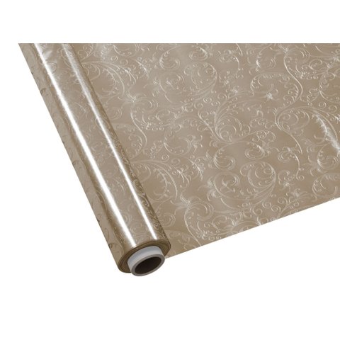 Toalha Premium Metalizada Rolo de 1,37m X 20m Arabesco Ouro Kapazi