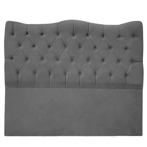 Cabeceira Dubai 100cm Suede - Renascer Decor:cinza Escuro