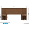 Painel Cama Box Madeirado Casal Bourbon C/ 2 Mesas 2 Gavetas e Leds Jatobá - Santos Andirá - 3