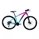 Ver imagem 1 de Bicicleta Aro 29 Ksw Xlt Alumínio 24v Câmbios Shimano Garfo com Trava no Ombro - Rosa/azul Tam.21
