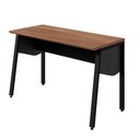 Ver imagem 7 de Escrivaninha para Escritório Tampo Chanfrado sem Gavetas 120cm Nogal com Preto F5 Office