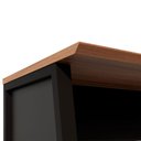 Ver imagem 5 de Escrivaninha para Escritório Tampo Chanfrado sem Gavetas 120cm Nogal com Preto F5 Office