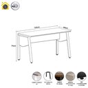 Ver imagem 4 de Escrivaninha para Escritório Tampo Chanfrado sem Gavetas 120cm Nogal com Preto F5 Office