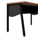 Ver imagem 2 de Escrivaninha para Escritório Tampo Chanfrado sem Gavetas 120cm Nogal com Preto F5 Office