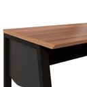 Ver imagem 3 de Escrivaninha para Escritório Tampo Chanfrado sem Gavetas 120cm Nogal com Preto F5 Office