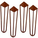 Ver imagem 1 de Kit 04 Pés de Ferro Aço Hairpin Legs 30 Cm Bronze A01 Sofá Móveis Mesa - Inoviza