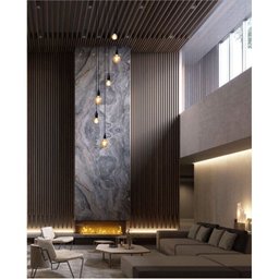 Lustre para Sala Pratic 6 Lâmpadas Preto Pé Direito Alto - 7