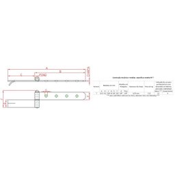 Dobradiça Chumbar 1 Haste N-7 62cm Forsul para Portão, Porteira e Porta Preta - 2
