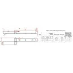 Dobradiça Chumbar 1 Haste N-3 35cm Forsul para portão, porteira e porta Dourada - 2