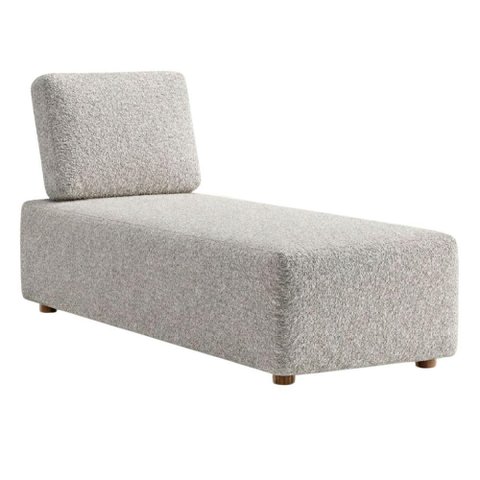 Sofá Chaise Modular Block 74x153 Pes Madeira Boucle Tce 1018 Moll