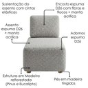 Ver imagem 5 de Sofá Chaise Modular Block 74x153 Pes Madeira Boucle Tce 1018 Moll