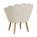 Ver imagem 2 de Conjunto 2 Poltronas Decorativa Pétala Pés Palito Bege Carolina Moveis