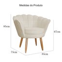 Ver imagem 4 de Conjunto 2 Poltronas Decorativa Pétala Pés Palito Bege Carolina Moveis