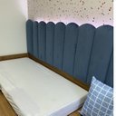 Ver imagem 3 de Cabeceira Modulada Estofada Adesiva Nuvem 1 Módulo 60x20cm Azul