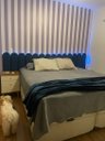 Ver imagem 1 de Cabeceira Modulada Estofada Adesiva Nuvem 1 Módulo 60x20cm Azul