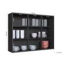 Ver imagem 2 de Armário Aéreo Modulado com Vidro Fidelitá Mônaco 120cm 3 Portas Chumbo/Titânio