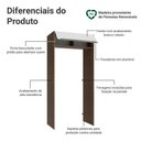 Ver imagem 3 de Porta-Geladeira 103 cm 1 Porta Basculante Rustic/Branco Veludo Lux Madesa Rustic/Branco Veludo