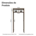 Ver imagem 2 de Porta-Geladeira 103 cm 1 Porta Basculante Rustic/Branco Veludo Lux Madesa Rustic/Branco Veludo