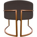 Ver imagem 3 de Kit 2 Poltronas para Sala de Recepção Luna Suede Cores Base de Ferro Bronze - Marrom, Suede