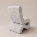 Ver imagem 5 de Poltrona Decorativa Marina Bouclê Moscow Orgânica Moderna Cinza Bouclê Moscow