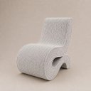 Ver imagem 3 de Poltrona Decorativa Marina Bouclê Moscow Orgânica Moderna Cinza Bouclê Moscow