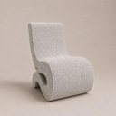 Ver imagem 4 de Poltrona Decorativa Marina Bouclê Moscow Orgânica Moderna Cinza Bouclê Moscow