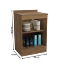 Ver imagem 4 de Balcão de Cozinha 60 Cm Isabel 1 Porta Nogueira/verde - Kappesberg
