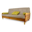 Ver imagem 5 de Sofá Cama Paris Sarja Bege Claro Madeira Maciça Alto Padrão