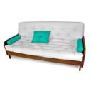 Ver imagem 6 de Sofá Cama Paris Acquablock Branco Off Madeira Maciça Cor Imbuia