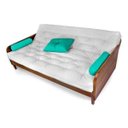 Ver imagem 5 de Sofá Cama Paris Acquablock Branco Off Madeira Maciça Cor Imbuia