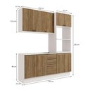 Ver imagem 4 de Cozinha Compacta Celeste Kappesberg 100% Mdf Branco/nogueira 190cm