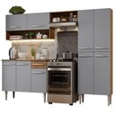 Ver imagem 3 de Armário de Cozinha Compacta Madesa Emilly Pop com Balcão Rustic/Cinza