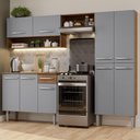 Ver imagem 1 de Armário de Cozinha Compacta Madesa Emilly Pop com Balcão Rustic/Cinza