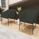 Ver imagem 2 de Kit 3 Cadeiras para Sala de Jantar Estar Living Olívia L02 Linho Verde Musgo - Lyam Decor