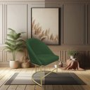 Ver imagem 2 de Kit 04 Cadeiras Poltrona de Jantar Bela Suede Base Metálica Industrial Dourado - Pallazio