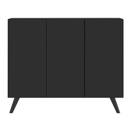 Aparador Buffet 3 Portas Retrô Veneza Multimóveis MP1009 Preto - 7