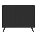 Ver imagem 7 de Aparador Buffet 3 Portas Retrô Veneza Multimóveis MP1009 Preto