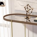 Ver imagem 3 de Buffet Aparador Alamanda Castanho com Nature Pe Dourado - Moveis Jb