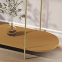 Ver imagem 5 de Buffet Aparador Alamanda Castanho com Nature Pe Dourado - Moveis Jb