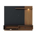 Ver imagem 3 de Painel para Tv Home Suspenso Tocantins 1.8 Preto Acetinado Noce Milano com Aparador para Sala Rivier