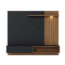 Ver imagem 2 de Painel para Tv Home Suspenso Tocantins 1.8 Preto Acetinado Noce Milano com Aparador para Sala Rivier