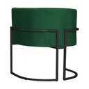 Ver imagem 4 de Poltrona Luana Veludo Verde Base Preta Sala Luxo - Fm