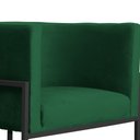 Ver imagem 5 de Poltrona Luana Veludo Verde Base Preta Sala Luxo - Fm