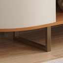 Ver imagem 6 de Estante Home Atlanta para TV até 75” com LED Cantos Arredondados Pés de Ferro Design Moderno