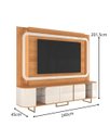 Ver imagem 2 de Estante Home Atlanta para TV até 75” com LED Cantos Arredondados Pés de Ferro Design Moderno