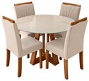 Ver imagem 2 de Conjunto de Jantar Viena - Mesa Redonda D1200 + 4 Cadeiras Viena C101