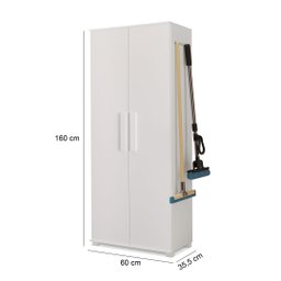 Armário Organizador Multiuso Lavanderia e Cozinha Tuty Mdf:branco - 6