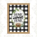 Ver imagem 1 de Quadro Moldura Dourada Home Sweet Home 45x34cm:com Vidro